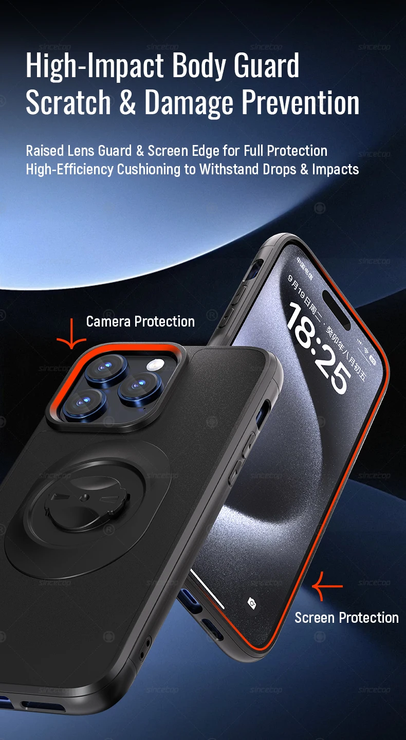 Stoßfeste Hülle für Garmin Fahrradhalterungen / Halterungen für Apple iPhone 17 16 15 14 13 12 11 8 7 Pro X Max Plus SE Schutzhülle – Detail 4