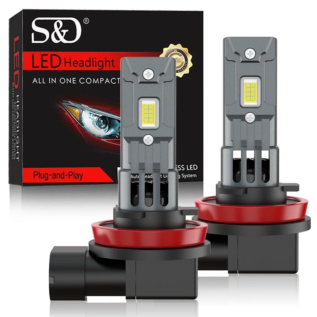 Kit De 2 Bombillas LED CSP 9005 HB3, Súper Blanco 6500K, 40000 Lúmenes, AUXITO, Para Faros