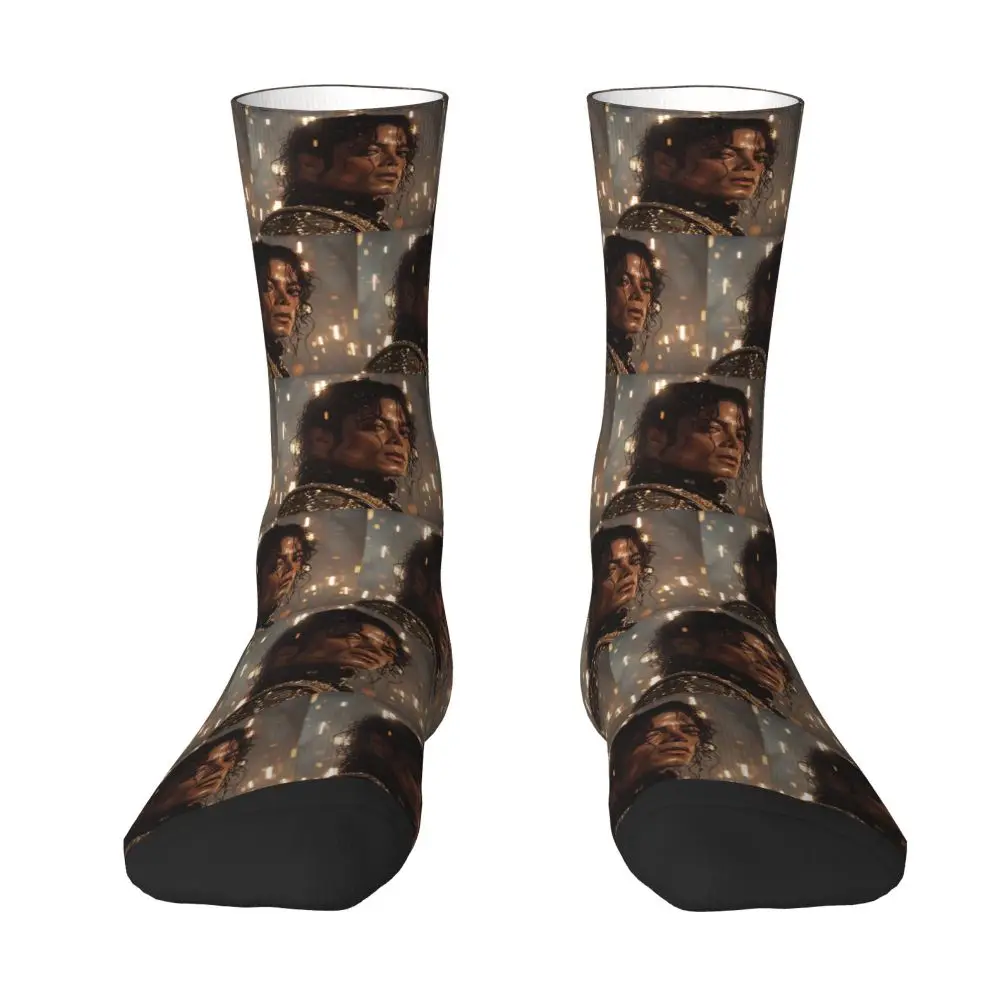 Michael Jackson Musicians Singers Dancers Socks Harajuku Stockings All Season Long Socks Accessories for Unisex Christmas Gifts