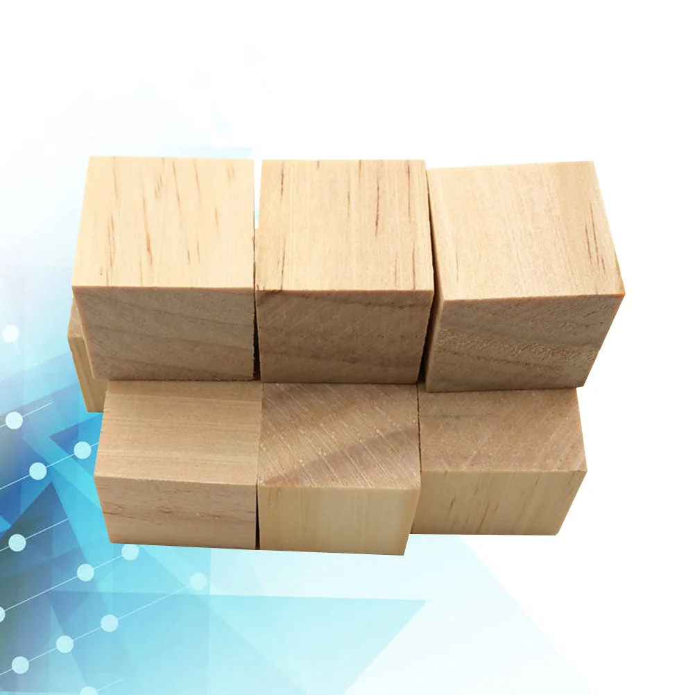 

10pcs 30mm Natural Pine Blocks Square Wooden Pieces DIY Craft Wood Piece for Crafts Projects