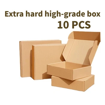 10 pcs super hard white/brown multi-size brown carton packaging wedding party gift chocolate candy event gift box 1