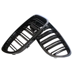 Sleek Gloss Black Dual Slat Racing Grill Replacement (Double Line Black)
