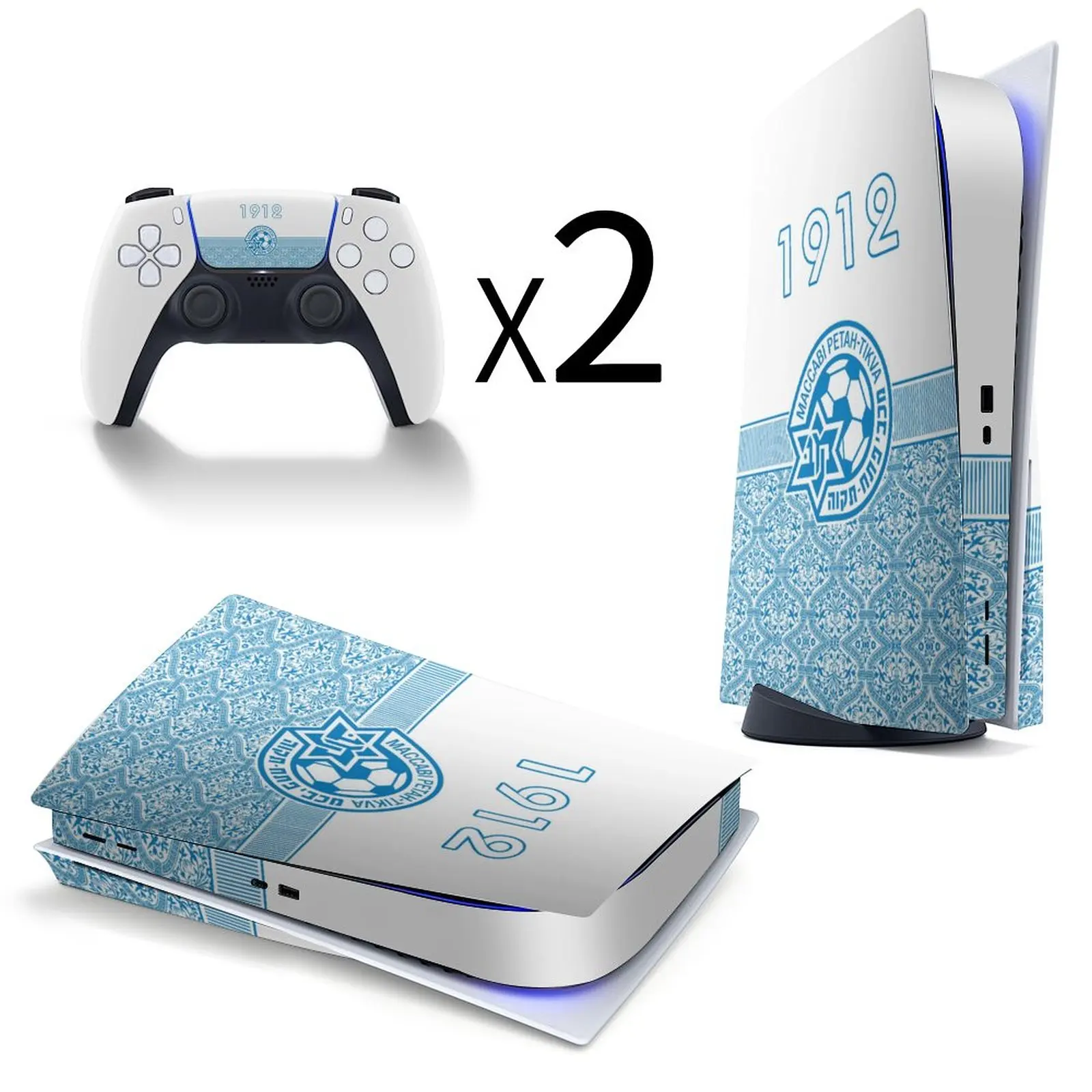 Maccabi Petah Tikva Fc Per Controller Di Gioco Ps5 Decalcomania Protettiva Per Custodia Adesiva Per Accessori Ps5