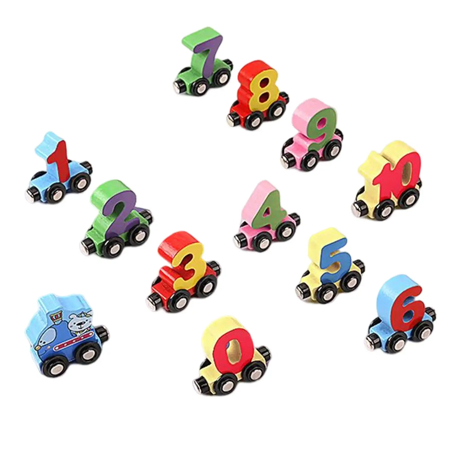 10 Pieces Building Blocks Number Train Set Puzzle Toys
