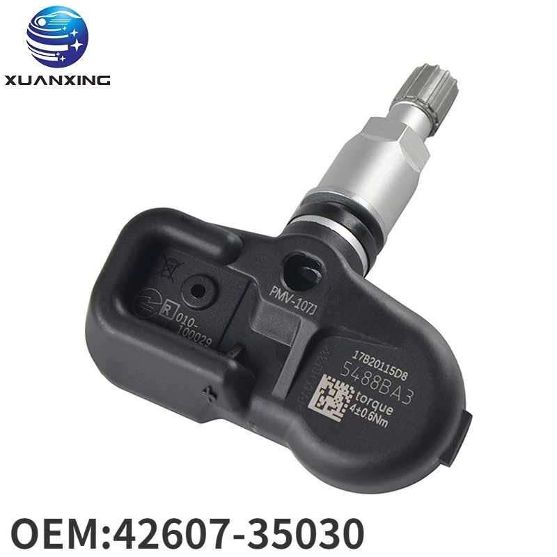 ITM Set of 4 08017DXS 315mhz TPMS Tire Pressure Sensors for Toyota Replaces OEM Part # 42607-0E011 w/Silver Aluminum Valve Stems Replacement 