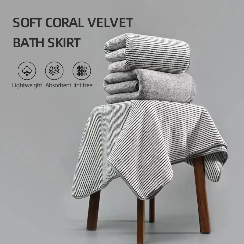 Microfiber Towel Bath Towel 1 sports towel thickened fitness coral velvet beach highly absorbent soft coral hair facial towel bathroom ultra-fine fiber