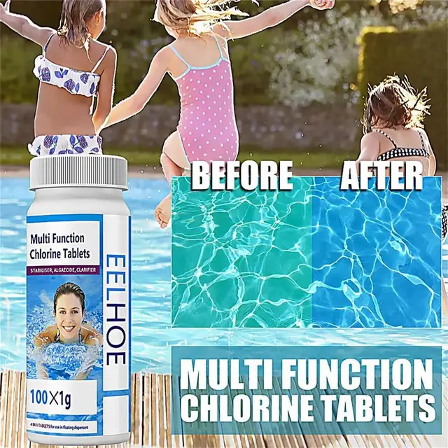 100Db/Dobozos Úszómedence Tisztító Klór Tabletta Többcélú Tabletták Eltávolítása Foltok Háztartási Készletek - Image 3