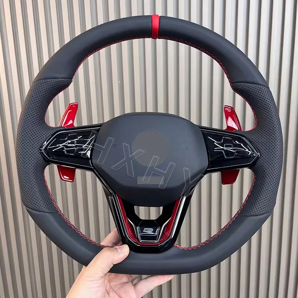 폭스바겐 골프 6 MK6 GTI R 시로코 폴로 티구안 파사트 B8용 업그레이드 스티어링 휠 터치 LCD 다기능 스티어링 휠 어셈블리