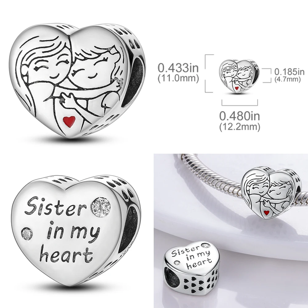 Bracciale dell'amicizia in argento Sterling con cerchio e cinturino regolabile in seta - Grigio