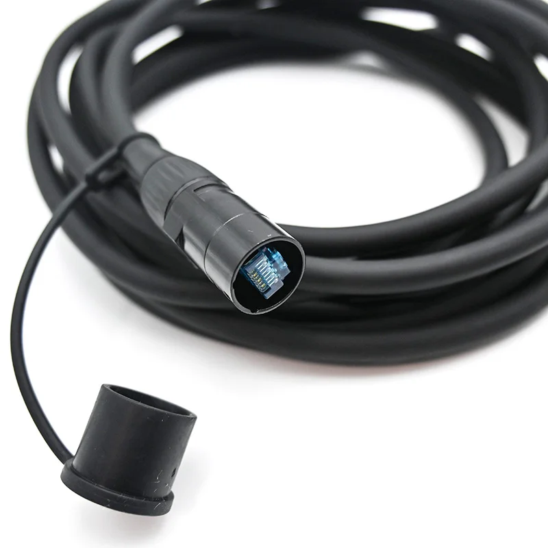 Flexibles Ethercon-Anschlusskabel 1 m 2 m 3 m 5 m 10 m 15 m 20 m Abschirmung SF UTP CAT6 Ethernet-Netzwerk-Verlängerungskabel für digitales Audio – Detail 1