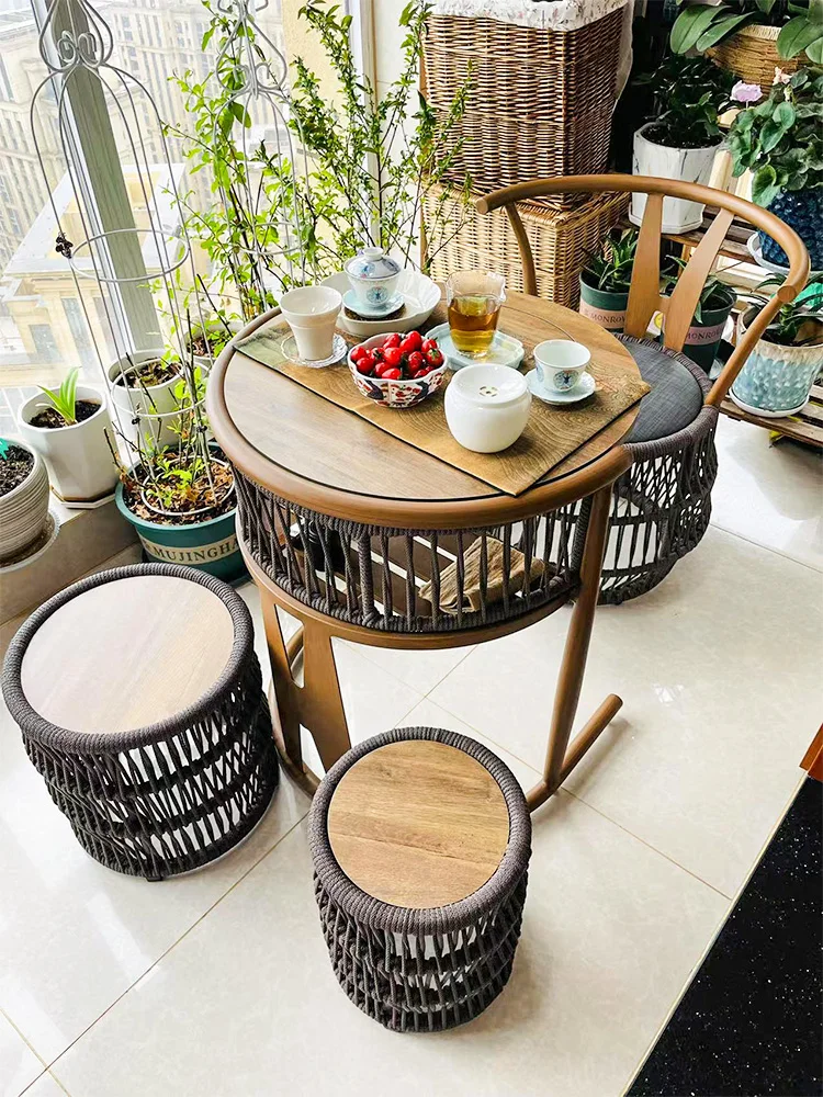 

Столы и стулья из трех частей, комбинированное кресло для отдыха, домашний журнальный столик, маленький ротанговый стул, удобный чайный столик и стул