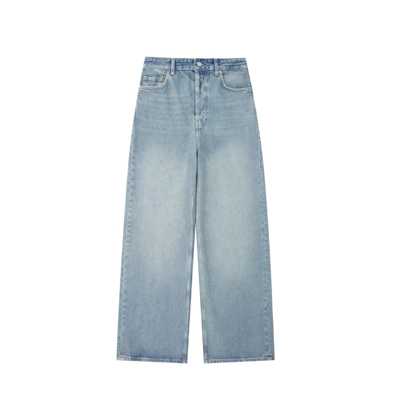 

Women's Summer New High Waist Straight Leg Wide Leg Jeans Fashion Loose All-Match Casual Jeans