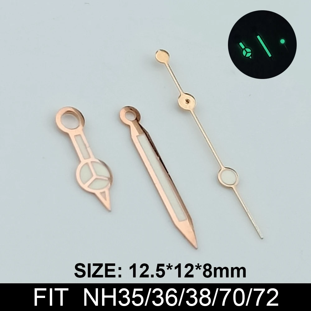 Watch Accessories Green Luminous Watch Hands for Automatic Movement Wristwatches