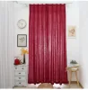 Retro Burgundy Cotton and Linen Curtains B&B Curtains for Living Dining Room Bedroom 3
