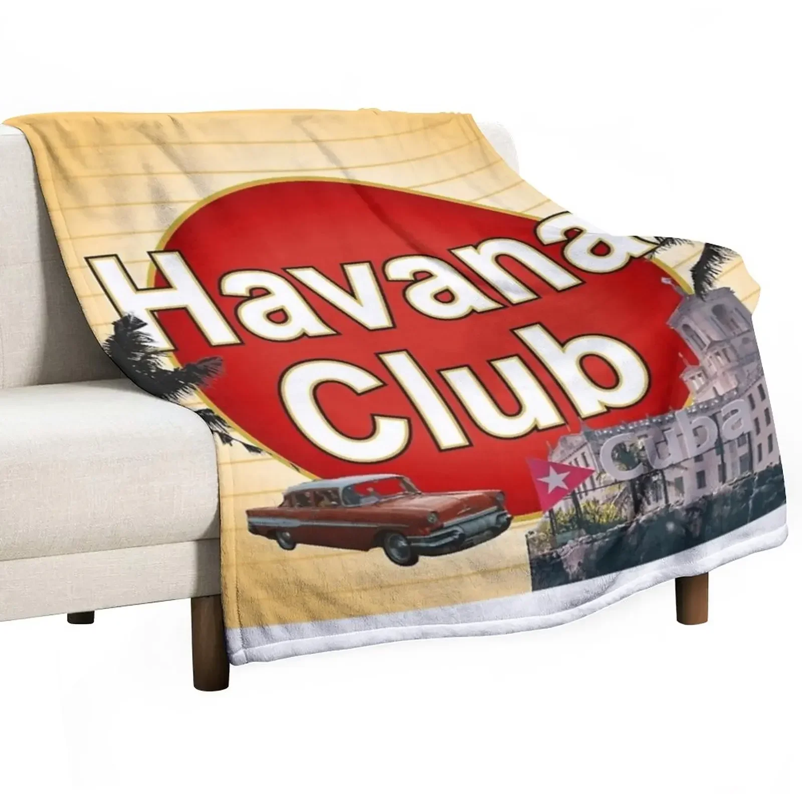 

Havana Club Throw Blanket Bed linens halloween Polar Soft Plush Plaid Blankets