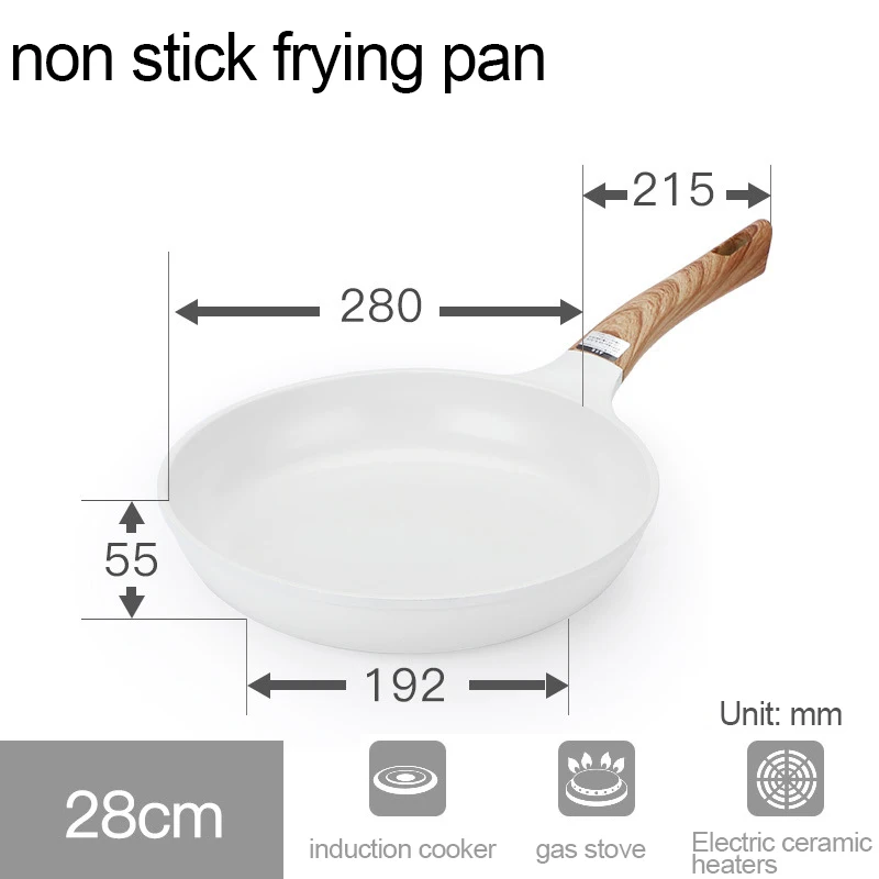 Ceramic Wok Frying Pot Pans Breakfast Maker Thickened Omelet Pan Non Stick  Egg Pancake Steak Cooking Skillet Ham Pans Cookware