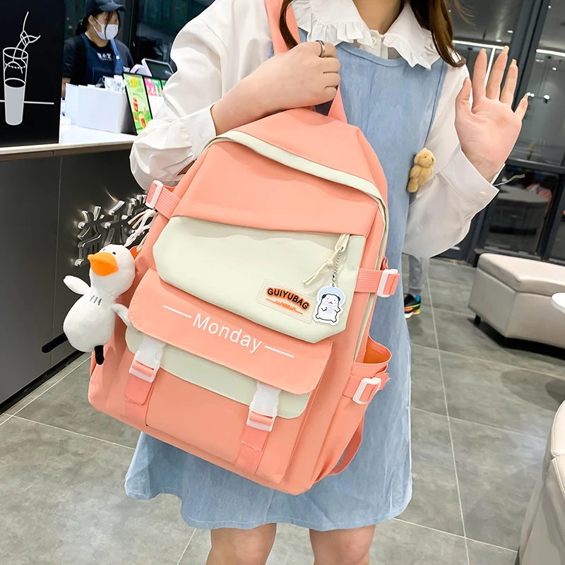 Women's Backpacks Mini Cute Travel Bags Contrast Color Backpacks Cute Girls  Backpacks - AliExpress