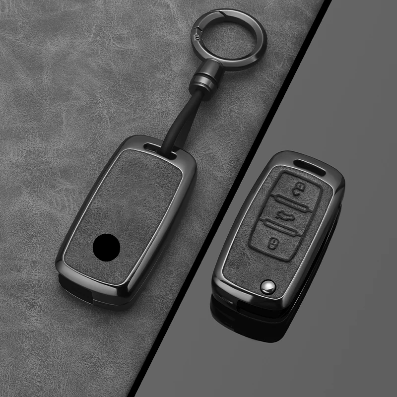 Alloy Style Car Key Case Cover Shell For Volkswagen for VW Bora Polo Tiguan Jetta Passat B5 B6 B7 Golf Beetle for Skoda Octavia