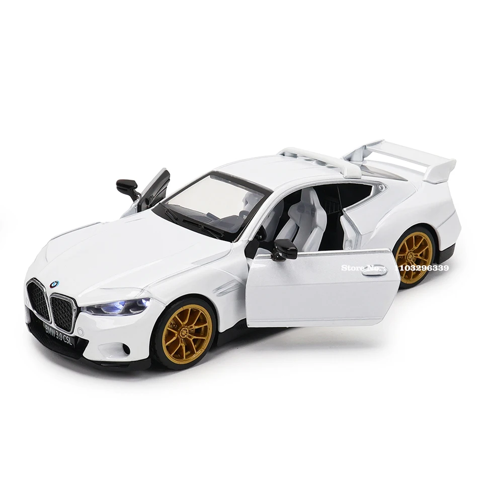 MSZ 1:32 BMW 3.0 CSL X7 racing alloy car model children's