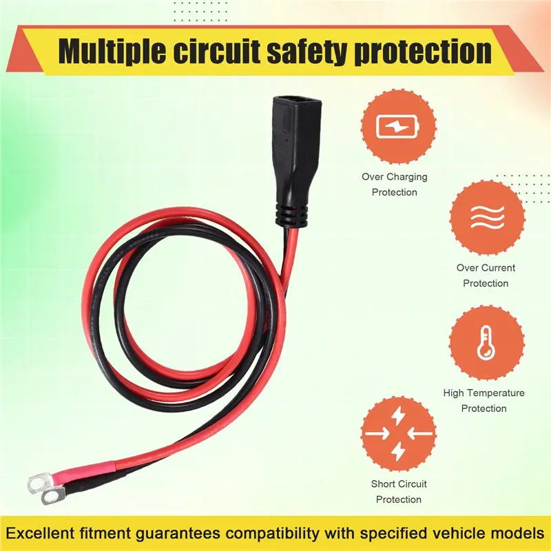 ABGH-50A 연장 케이블 8AWG, 에코플로우 델타용 확장 어댑터 케이블, 추가 배터리 케이블
