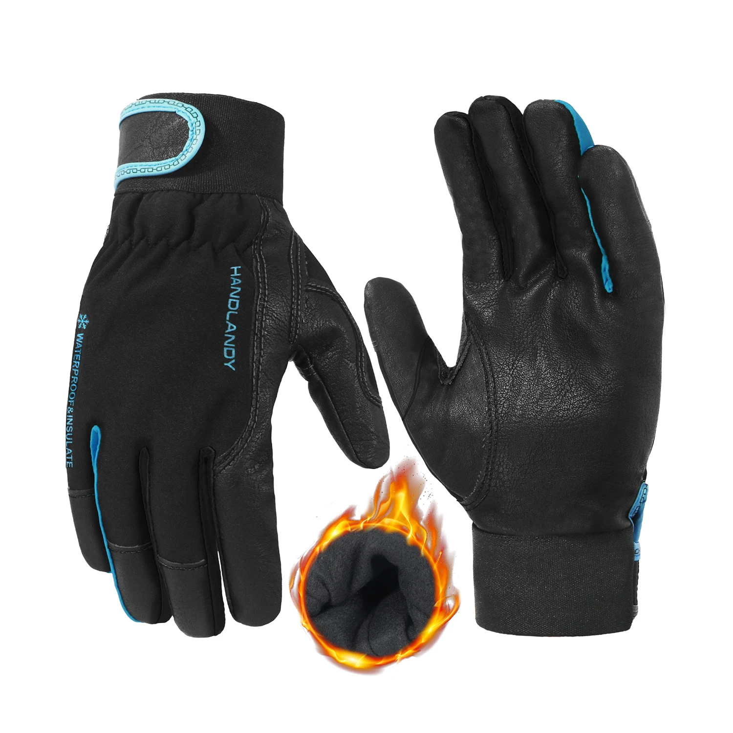 Insulated Work Gloves Thermal Winter Gloves Waterproof for Men Warm Cold Weather