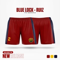 Blue Lock Jersey FC Barcha Cartoon Anime Men Beach Shorts 3D Print Summer Fashion Man Women Short Pants Street Sport Kids Bottom 2