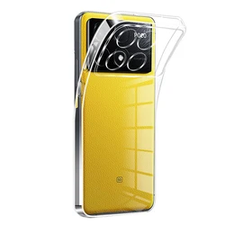 Ultra Thin Clear Silicone Phone Case - Transparent Back Cover for Poco X6 Pro (Clear)