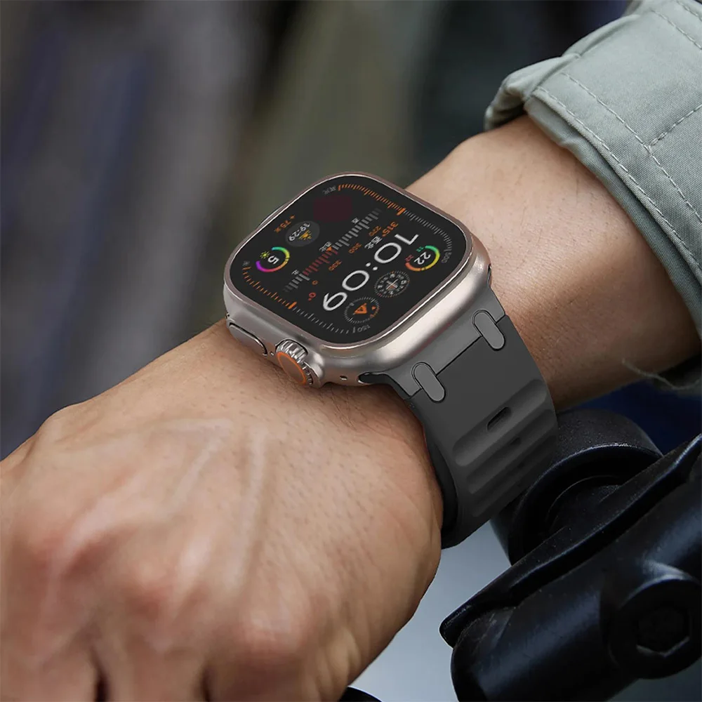 Sport Silicone Strap with Stainless Steel Clasp
