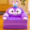 H Foldable Kids Sofa Backrest Armchair 2 In 1 Foldable Children Sofa Cute Cartoon Lazy Sofa Children Flip Open Seat Cushion 1
