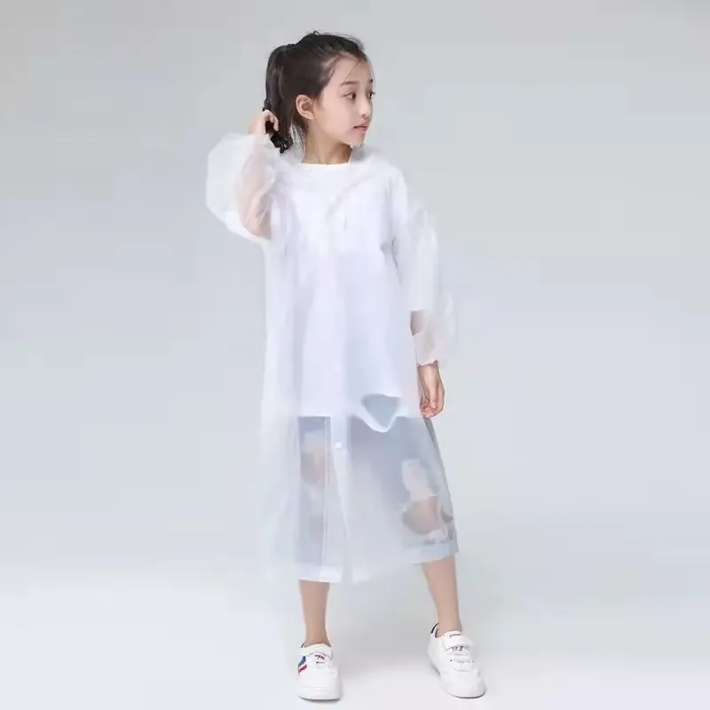 Raincoat Poncho Children Rain Poncho Non-Disposable Travel Rain Gear Coat Outdoor Hiking Accessories Waterproof