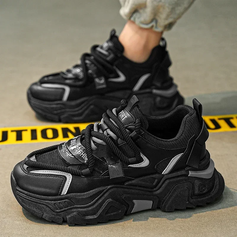 Men's Shoes 2024 Spring New Trend Versatile Outdoor Leisure Popular Popular Item Niche Design Thick Sole Dad Trendy Shoes39-45 3