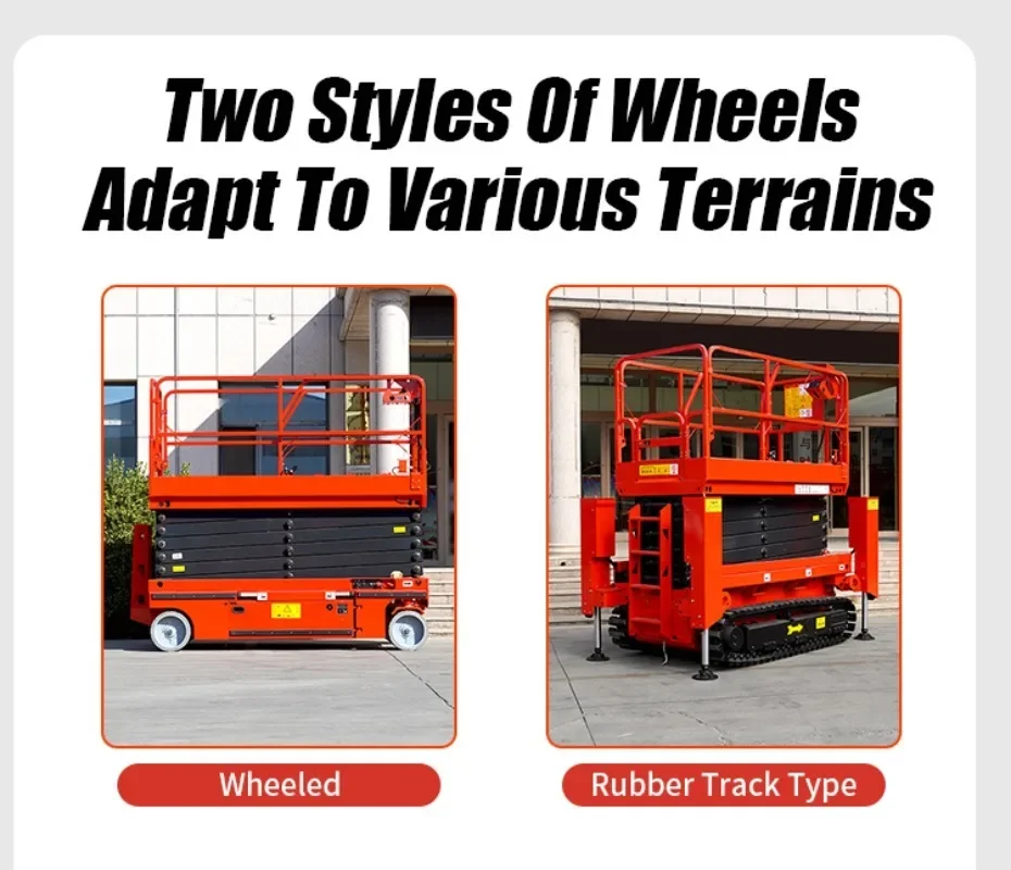 8M Folding Mobile Electric Scaffold Platforms Electric Scaffolding Lift Platform Scaffolding Lift