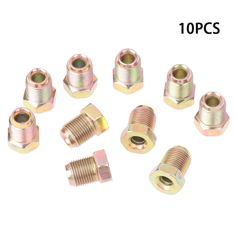 

Kits Metric Nuts Cylinder Fittings M12mm X1mm Gold Unions Master Pipe Brake Cable Connector Brand New