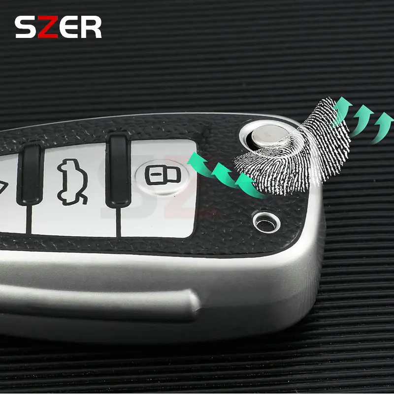 Premium Leather TPU Car Key Cover Case - Stylish and Durable Key Fob Shell Accessories