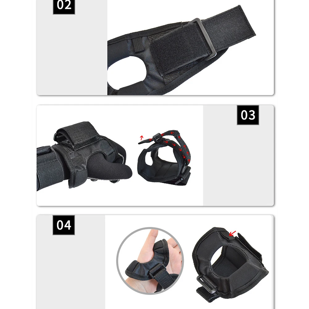 Diving Flashlight Anti-slip Fixing Sleeve Outdoor Lighting Magic Tape Wrist Strap Glove Torch Protective Holder