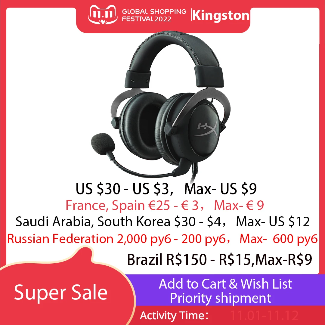 【未使用品】Kingston HyperX Cloud Mav Edition Kingston Announces the HyperX Cloud Mav Edition Headset