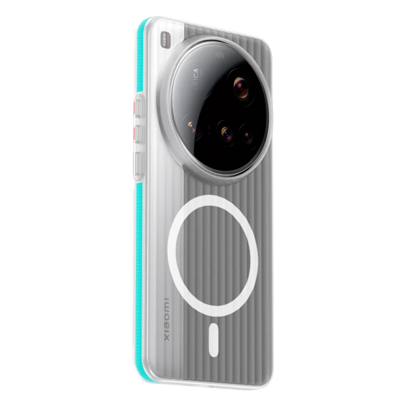 ELVEV Magnetic Ultra-Thin Anti-Fingerprint Hard PC Clear Corrugated Back Case