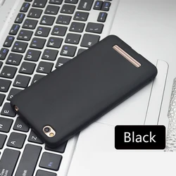 Sleek Frosted Silicone Soft Cover - Full Body Protection for Redmi 5A(No Note5A) (Black)