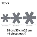 12Pcs grey