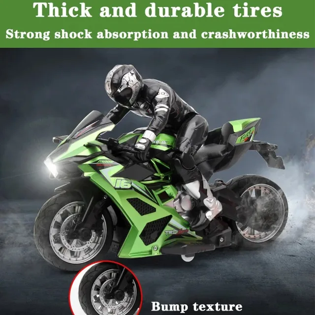 Remote Control Stunt Motorbike 360° Rotation Drift RC Car Model High Speed USB Charge Climbing Racing RC Motorcycle Toy for Kids 4