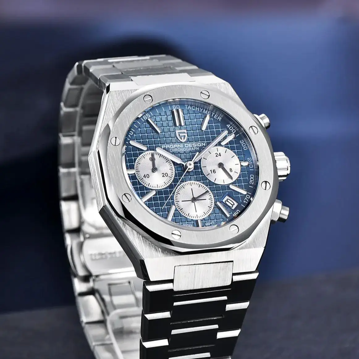 Pagani Design 2024 New Vk63 Men's Quartz Watch 40mm Sapphire Stainless Steel Waterproof 20bar Luminous C3 Sports Chronograph, Alina Gadgets