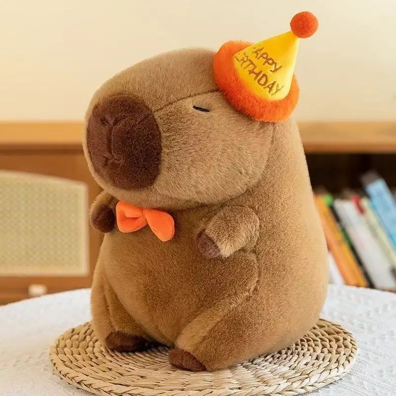 Capybara Plush Doll Cute Capibara Anime Fluffty Toy Kawaii Plushie Happy Birthday Doll Gift for Girl Friend Soft Stuffed Animals
