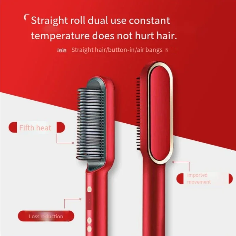 Professional Negative Ion Hair Straightener Hair Straightener 3In1 Professional Quick Heated Electric Hot Comb Hair Straightener 5
