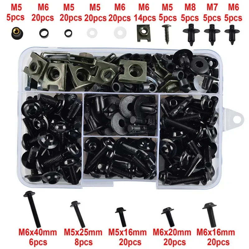 NMJLQW Fixations Clips Vis Écrous Boulons Pièces Kit De Boulons Carénage Moto Clips De Fixation Vis Pour Y&amaha XJ6 Diversion XJ6NXJ 600 650 6F 700 750 900 XJR 1300 1400(Type G