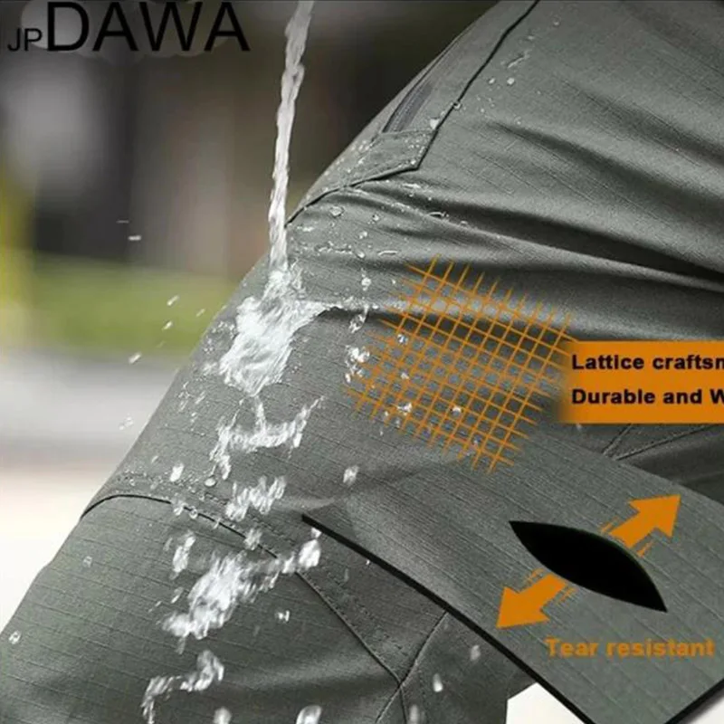 jp Dawa Fishing Jacket Men's Spring and Autumn Tactical Pants Hooded Windproof and Rainproof Mountaineering Fishing Suit Set