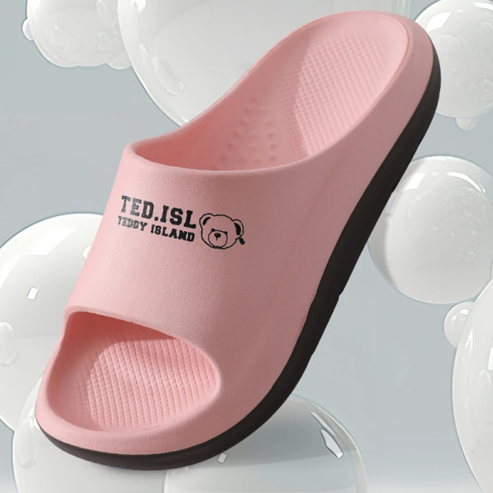 New Fashion Women Slippers Summer Flat Lightweight EVA Home Bathroom Slippers Comfort Massage Couples Indoor Slides Shower Shoes