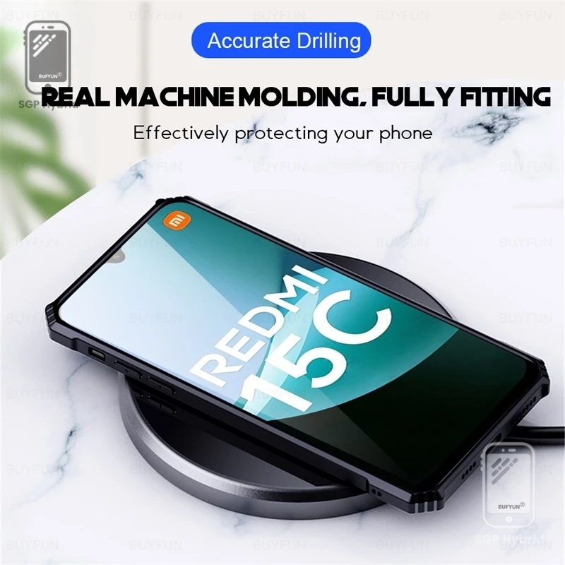 Heavy Duty Clear Acrylic Shockproof Phone Case with TPU Soft Edge