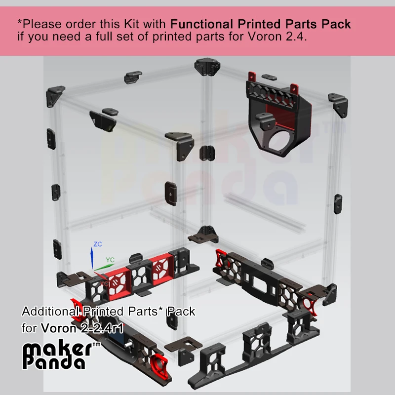 extruder stepper motor makerPanda Additional Printed Parts Pack for Voron 2.4 eSun ABS+ Printed Skirts Panel Mountings Filter Voron 2 4 printhead for printer