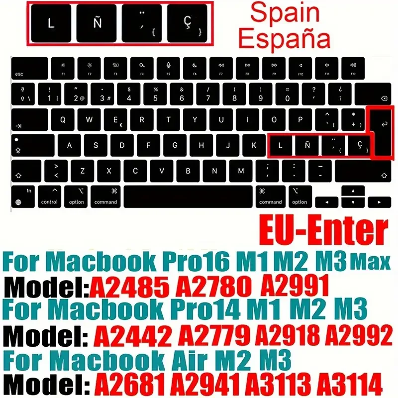 Spanish Silicone Keyboard Cover - Durable, High-Quality Protection
