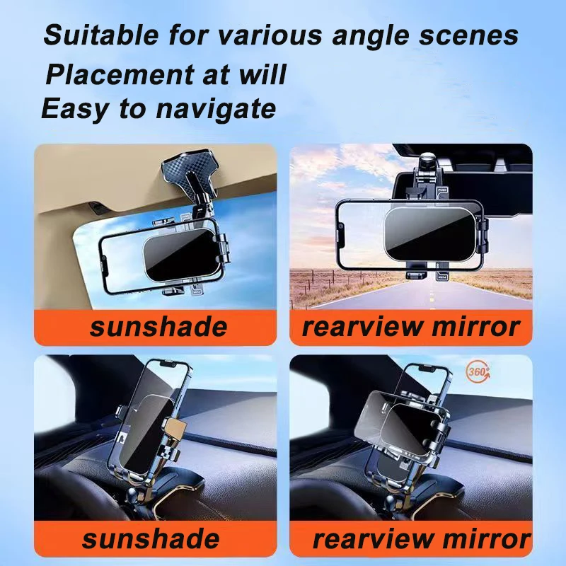 Universal Car Phone Holder Stand Dashboard Car Clip Bracket GPS Cell Mobile Phone Support Phone Mount For iPhone Samsung Xiaomi